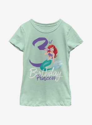 Disney The Little Mermaid Birthday Three Youth Girls T-Shirt