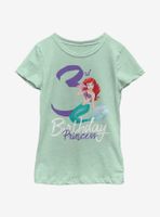 Disney The Little Mermaid Birthday Three Youth Girls T-Shirt