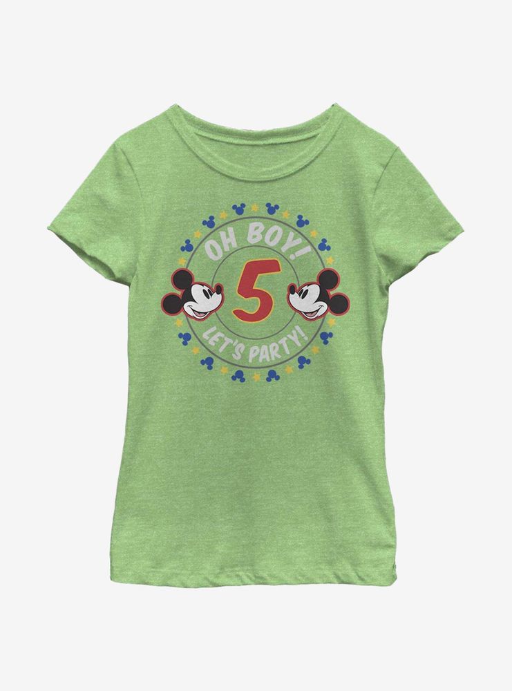 Disney Mickey Mouse Oh Boy 5 Youth Girls T-Shirt