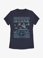 Disney Moana Sweater Collage Womens T-Shirt