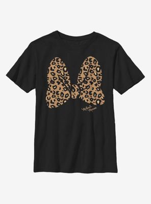 Disney Minnie Mouse Animal Print Bow Youth T-Shirt