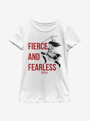 Disney Mulan Fierce And Fearless Youth Girls T-Shirt