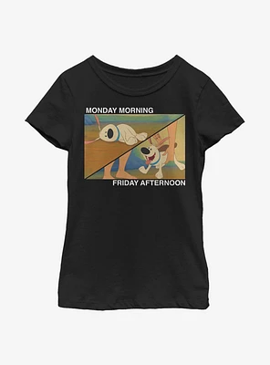 Disney Mulan Monday To Friday Youth Girls T-Shirt