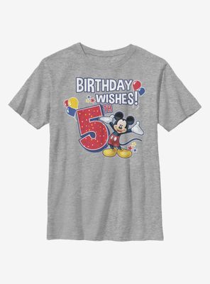 Disney Mickey Mouse Birthday 5 Youth T-Shirt