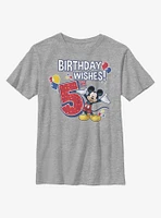 Disney Mickey Mouse Birthday 5 Youth T-Shirt