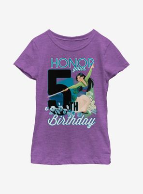 Disney Mulan Five Birthday Youth Girls T-Shirt
