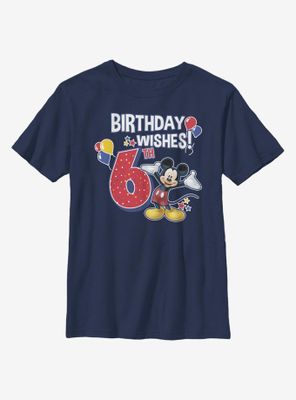 Disney Mickey Mouse Birthday 6 Youth T-Shirt