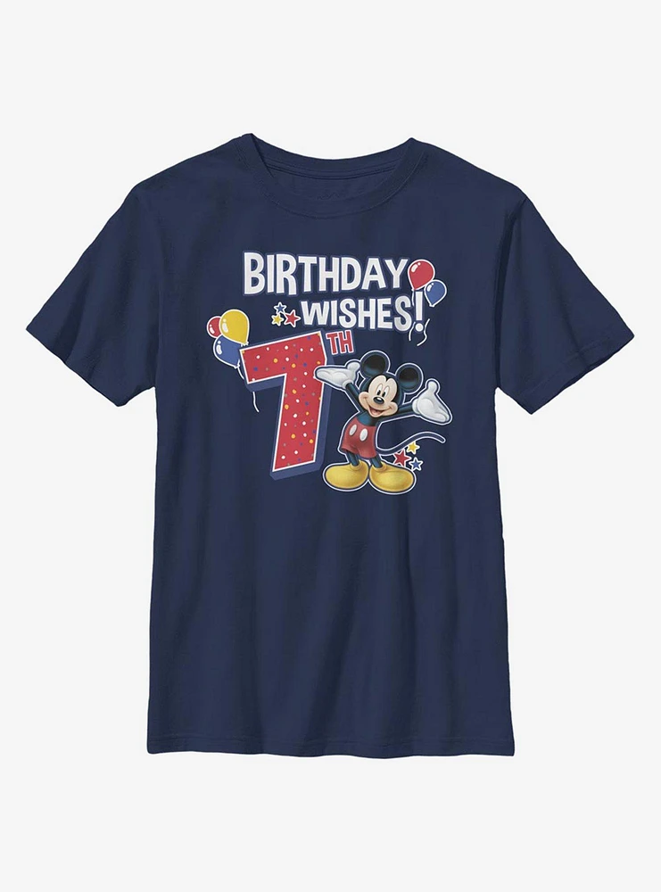Disney Mickey Mouse Birthday 7 Youth T-Shirt