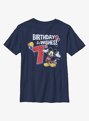 Disney Mickey Mouse Birthday 7 Youth T-Shirt