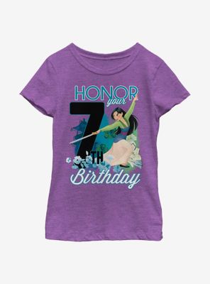 Disney Mulan Seven Birthday Youth Girls T-Shirt