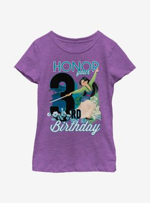 Disney Mulan Three Birthday Youth Girls T-Shirt