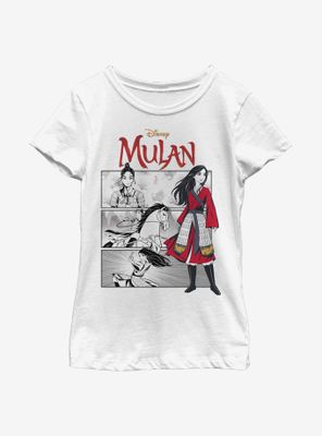 Disney Mulan Comic Panels Youth Girls T-Shirt