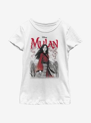 Disney Mulan Watercolor Title Youth Girls T-Shirt