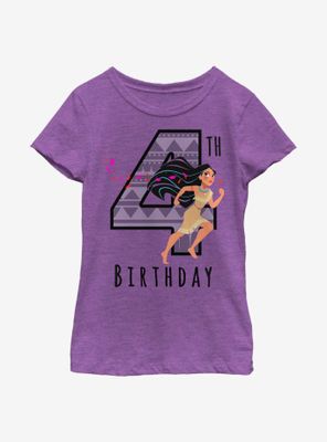 Disney Pocahontas Birthday 4 Youth Girls T-Shirt