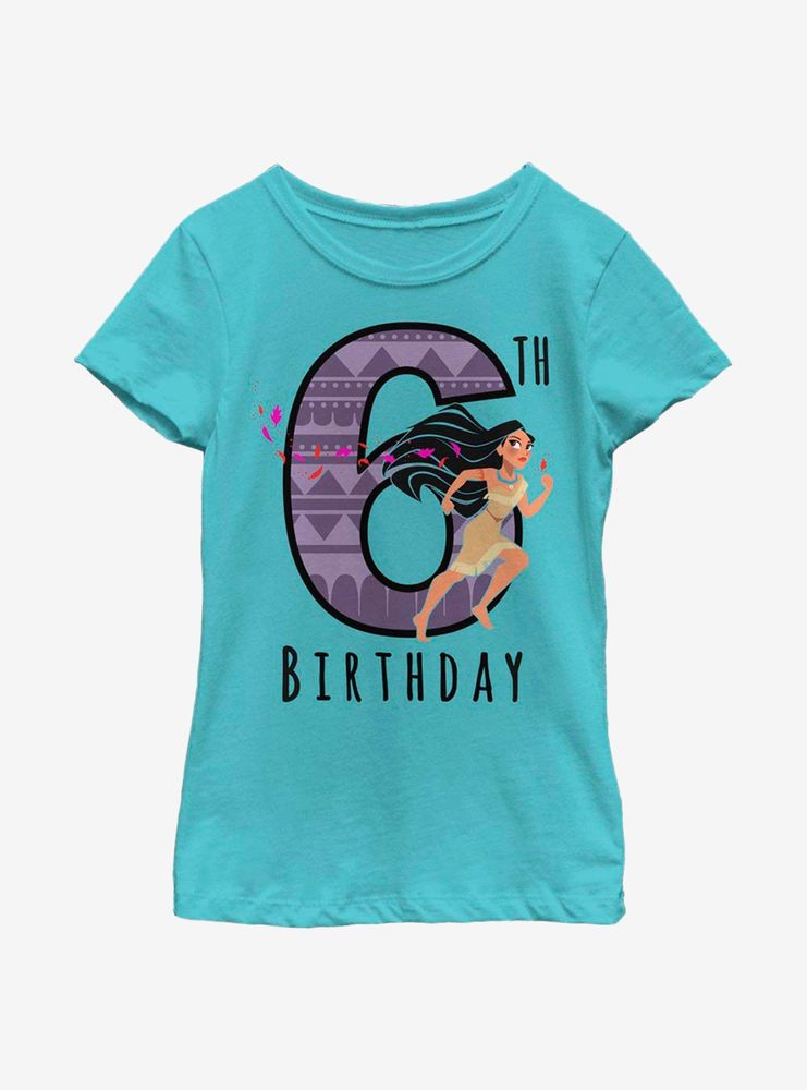 Disney Pocahontas Birthday 6 Youth Girls T-Shirt