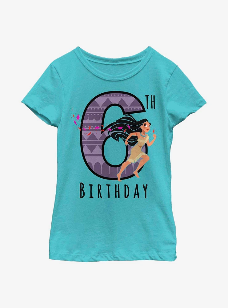 Disney Pocahontas Birthday 6 Youth Girls T-Shirt