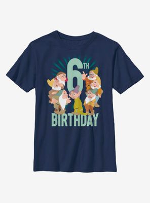 Disney Snow White Dwarfs Sixth Birthday Youth T-Shirt