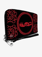 Disney Mulan Dragon Icon Zip Around Wallet