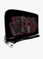 Star Wars Logo Black Red Womens Zip Around Wallet