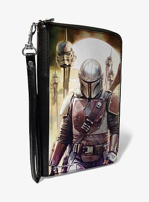 Star Wars The Mandalorian Stormtrooper Staked Helmets Zip Around Wallet