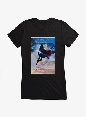 DC Comics Supergirl Logo Sky Girls T-Shirt