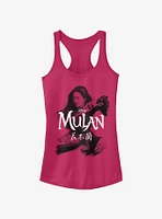 Disney Mulan Fighting Stance Girls Tank