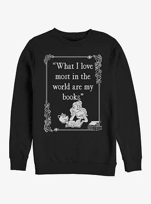 Disney Beauty And The Beast Book Lover Crew Sweatshirt