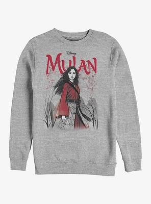 Disney Mulan Watercolor Title Crew Sweatshirt