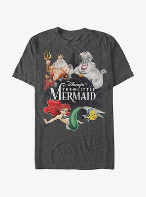 Disney The Little Mermaid Watercolor Poster T-Shirt