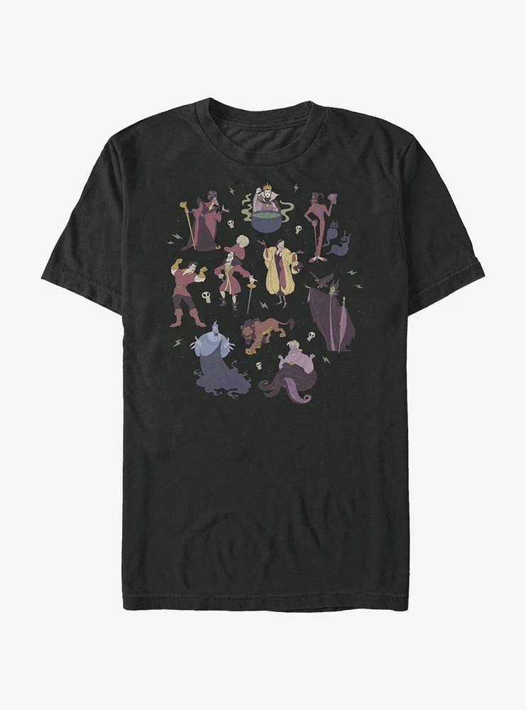 Disney Villains Doodle Bad Dudes T-Shirt