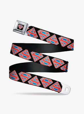 DC Comics Superman Shield Flip Americana Seatbelt Belt