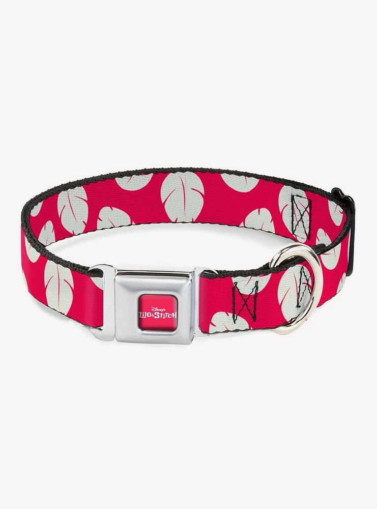 Disney Lilo & Stitch Bounding Dress Leaves Seatbelt Buckle Dog Collar