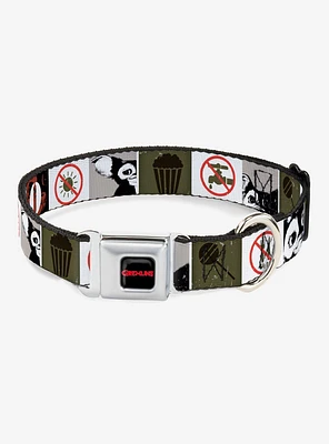 Gremlins Gizmo Poses Rules Blocks Seatbelt Buckle Dog Collar