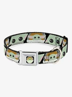 Star Wars The Mandalorian Child Chibi Face Seatbelt Buckle Dog Collar