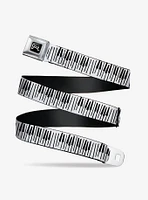 Soul Piano Keys White Black Seatbelt Belt