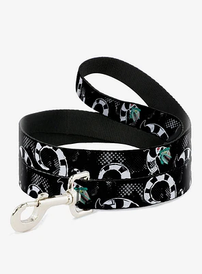 Beetlejuice Sandworm Halftone Repeat Dog Leash