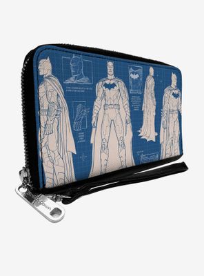 DC Comics Batman Blueprint Tech Poses Womens Zip Around Wallet