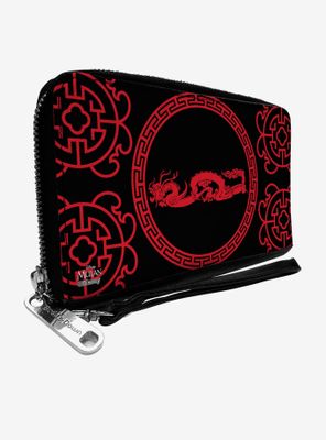 Disney Mulan Dragon Icon Womens Zip Around Wallet