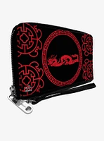 Disney Mulan Dragon Icon Womens Zip Around Wallet