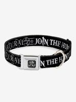 Supernatural Join The Hunt Icons Logo Pentagrams Seatbelt Buckle Dog Collar