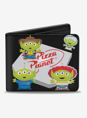 Disney Pixar Toy Story Pizza Planet Aliens Character Cosplay Bi-fold Wallet