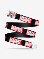 Marvel Brick Black Red White Logo Seatbelt Belt