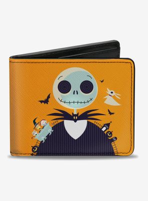 The Nightmare Before Christmas Stylized Jack And Sally Ooogie Boogie Bi-fold Wallet