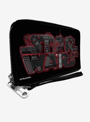 Star Wars Logo Black Red Womens Zip Around Wallet