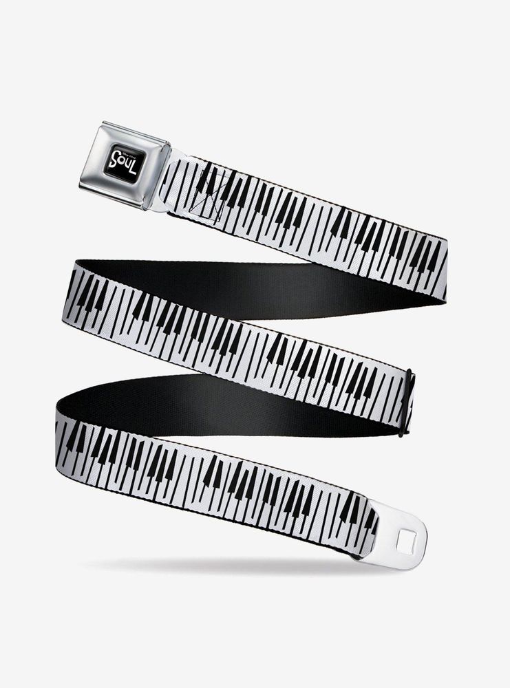 Soul Piano Keys White Black Seatbelt Belt