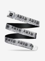 Soul Piano Keys White Black Seatbelt Belt