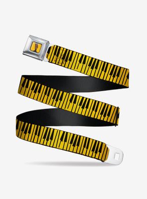 Soul Piano Keys Yellow Black Seatbelt Belt