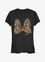 Disney Minnie Mouse Animal Print Bow Girls T-Shirt