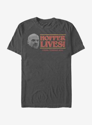 Stranger Things Hopper Lives Head T-Shirt