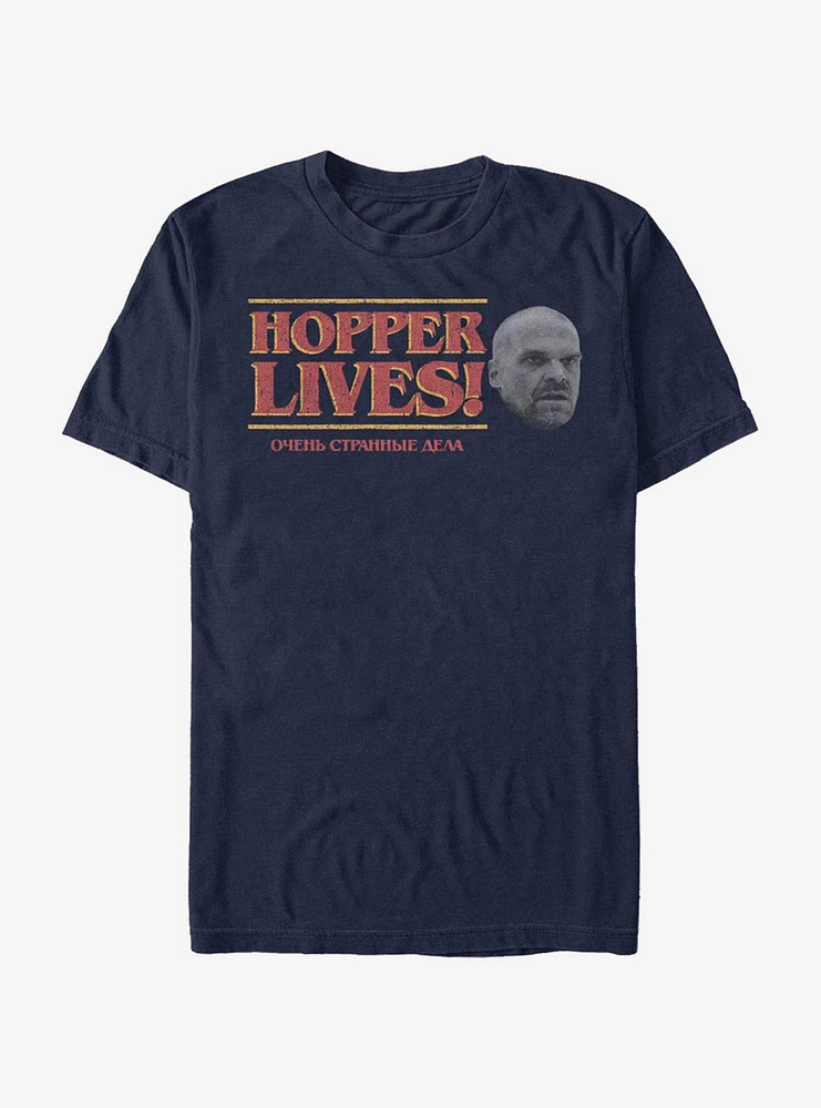 Stranger Things Hopper Lives T-Shirt